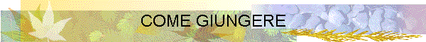 COME GIUNGERE